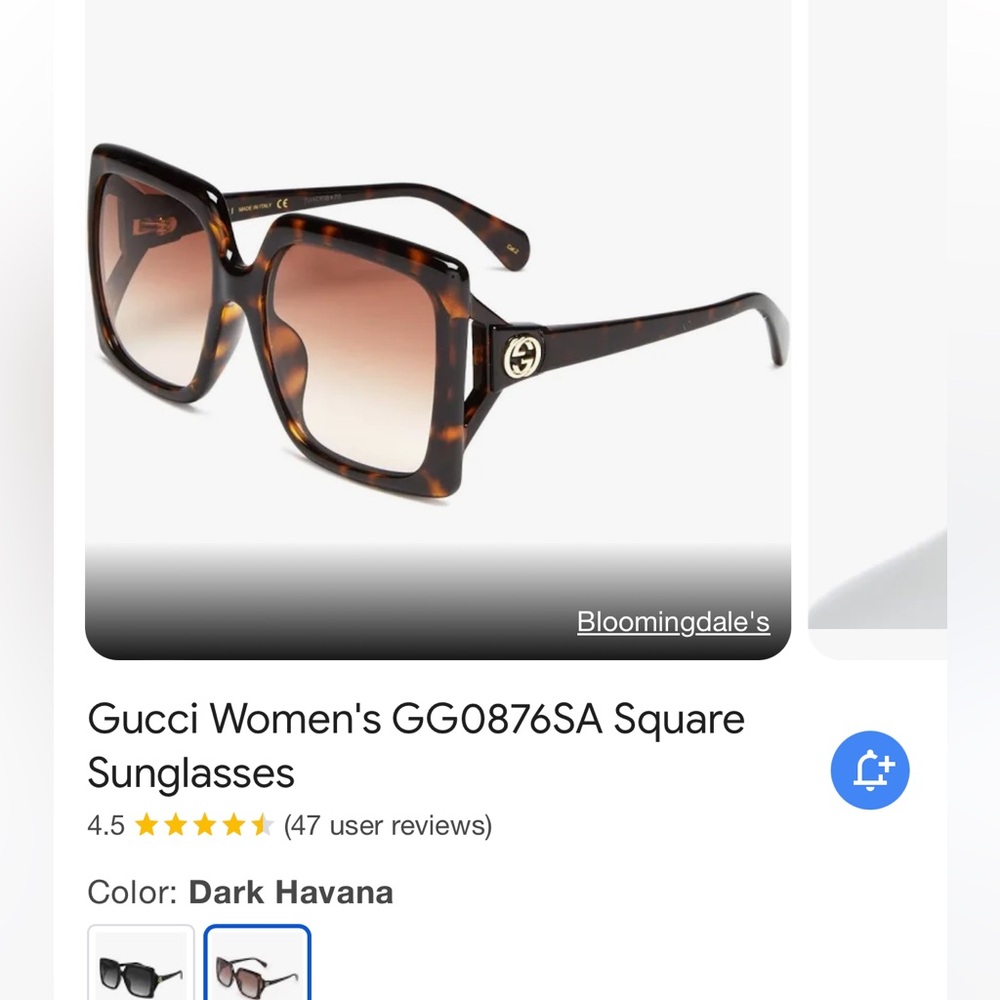 Gucci Women's GG0876SA Square Sunglasses 100%Authentic New without tag